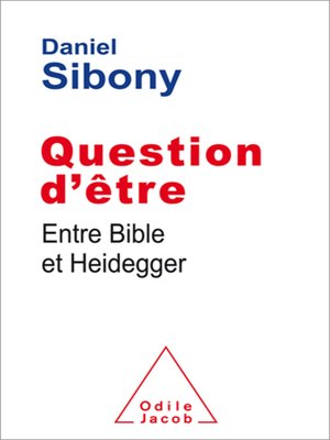cover image of Question d'être
